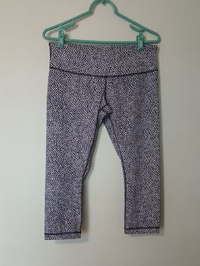 lululemon athletica Black & White Patterned Leggings Size 10